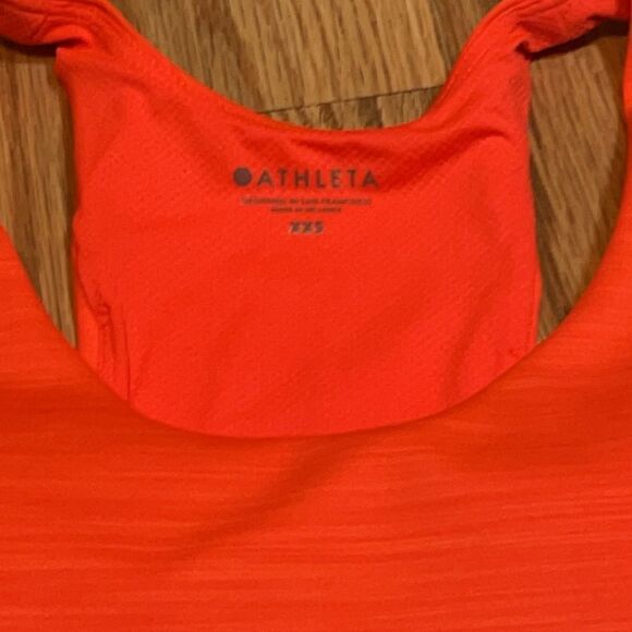 Athleta Gym Bra Crop Tank Orange, Sport - Picture 2 of 8